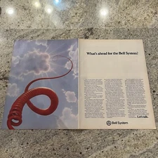 1982 Bell System Print Ad Phone Telephone Original 2 Page What’s Ahead AT&T Labs