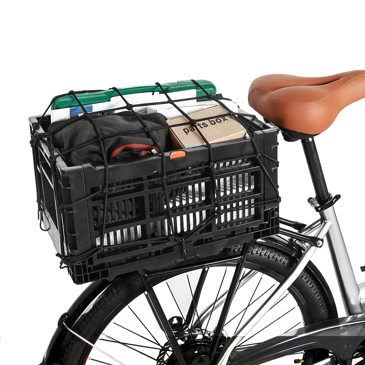 Bike Basket Rear Folding Rear Bike Basket Bicycle Rack Cargo