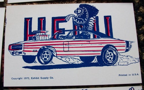 TARJETAS EXPENDEDORAS MONSTER HOT RODS MUSCLE CARS CHEVY FORD MOPAR OLDS VW 1972 ARCADE - Imagen 10 de 15