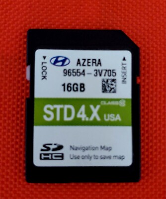 AZERA 96554-3V705 16GB  GPS Navigation DATA SD Card U.S Map Genuine STD 4.X usa 