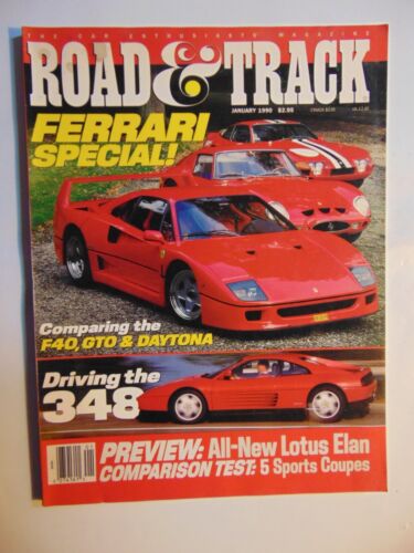 Road & Track Magazine January 1990 FERRARI SPECIAL - Afbeelding 1 van 1