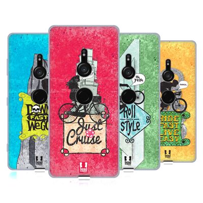 HEAD CASE DESIGNS BICYCLE LOVE SOFT GEL CASE FOR SONY PHONES 1