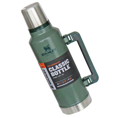 Stanley Vakuum Flasche mit Griff Thermosflasche Hammertone grün, 1,9 Liter