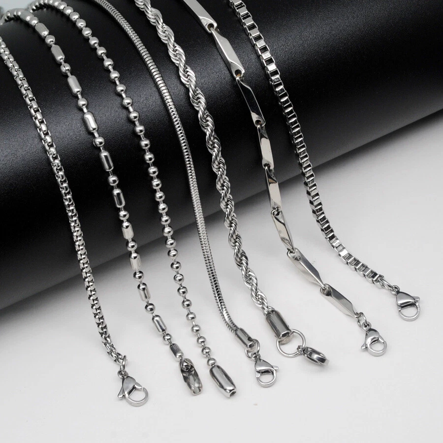 555Jewelry Collana girocollo da donna in acciaio inossidabile