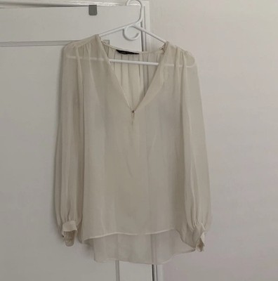 zara transparent blouse