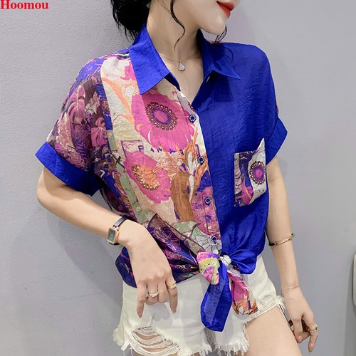 Western Mujer en vivos de Verano Suelta Casual Túnica Tops Blusa Camisas eBay