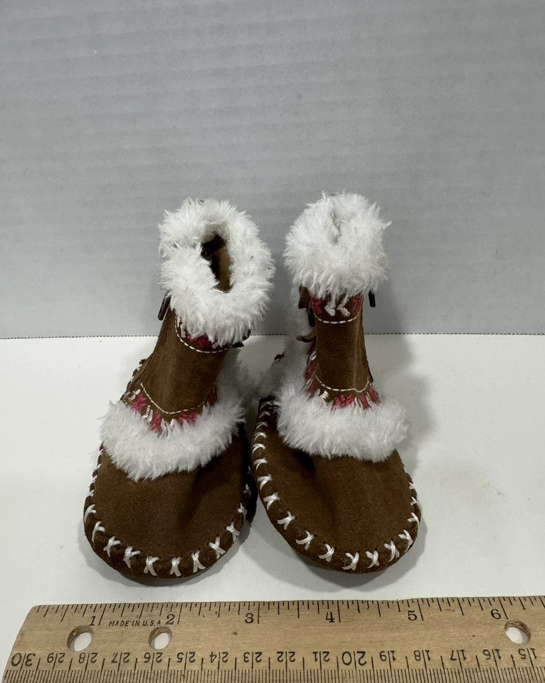 Botas de cuero para bebé niña talla 6-12 meses Foto 2 de 4