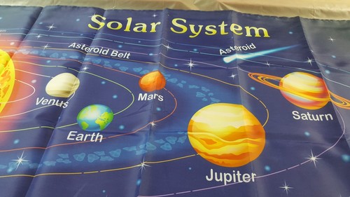 LARGE SOLAR SYSTEM HANGING BANNER 6' x 3.5' - Picture 3 of 4