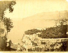 Luca. Italie, Sorrento, Panorama pris de Capo di Monte Vintage albumen print. 