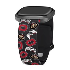 Correa de reloj Ohio State Buckeyes HD para Fitbit Versa y Sense