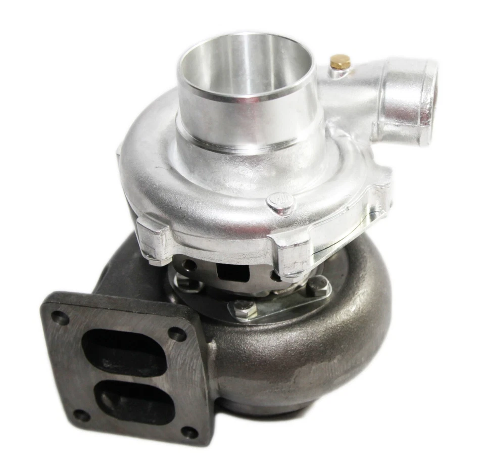 Turbocompresor T04B NUEVO DISEÑO BRIDA BANDA V 3" con línea de alimentación y retorno de aceite + kits de abrazaderas Foto 4 de 4