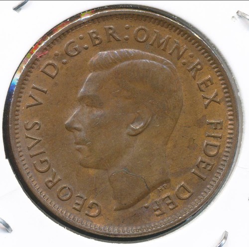 Australia 1950(p) Halfpenny 1/2d George VI - good Extra Fine - Picture 3 of 3