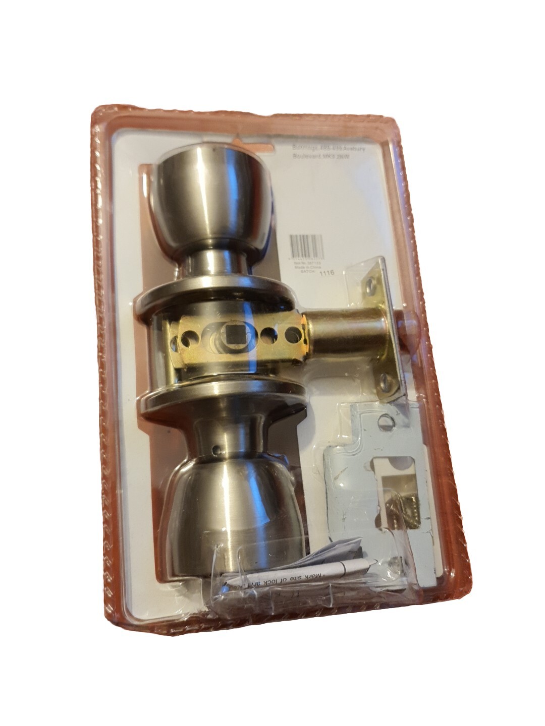 iKONIC Tulip Privacy Knob Door Handle Locking Latch Set Bathroom