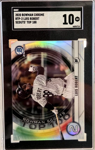 LUIS ROBERT 2020 Bowman Chrome Scouts' Top 100 Rookie RC; SGC=10, **GEM MINT**