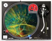 Fractal Impact - 7"-12" DJ slipmat for LP turntable record player 