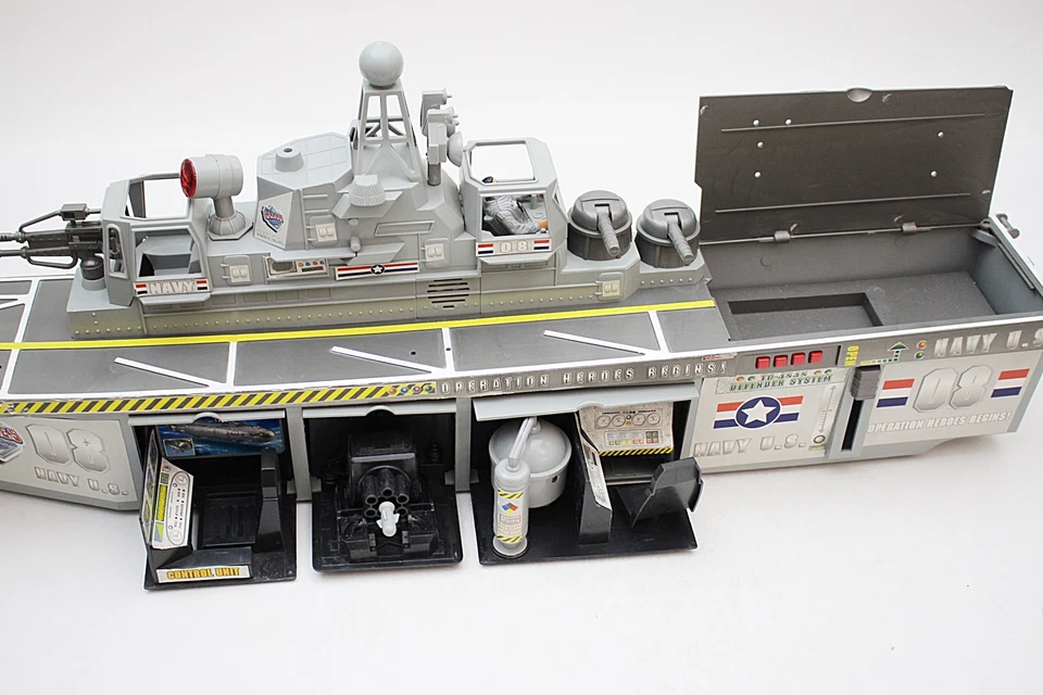 HEROES Ultimate Badge of Courage AIR CRAFT CARRIER Working almost 36" Long RARE! - Image 3 of 4