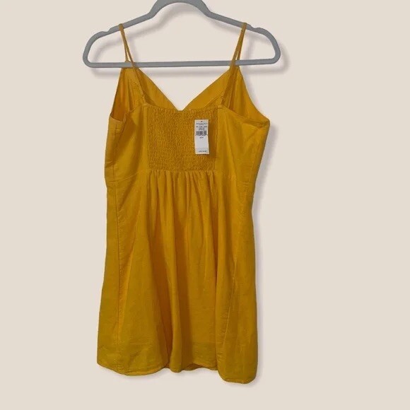 Women's Yellow Ae Asymmetric Button Front dress | eBay Women's Yellow Ae Asymmetric Button Front dress | eBay