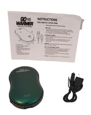 GO WARMER Rechargeable Hand Warmer, Power Bank, and Flashlight - GREEN