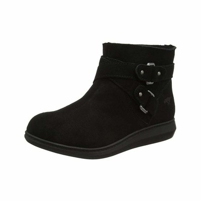 black suede flat ankle boots uk
