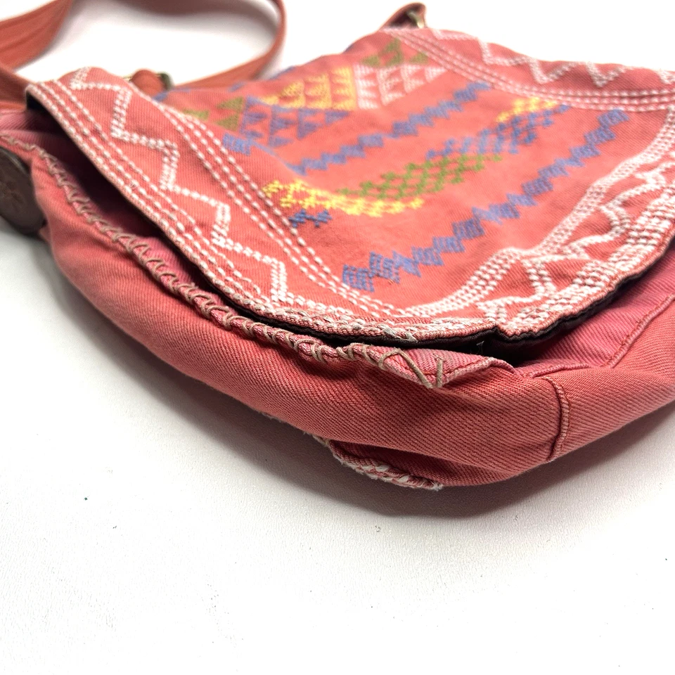 #Auténtico Bolso de Hombro Bandolera LUCKY BRAND Acentos de Lona y Cuero Foto 3 de 4