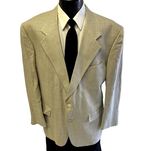 ATON NIDOM SILK TAILORED JACKET Blazer Mens Sz 02 Black Pre-Owned
