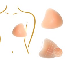 V-shape Silicone Mastectomy Prosthesis Enhancer Insert Pad Breast Form 1 Piece