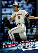 2020 TOPPS DECADE'S BEST BLUE PARALLEL #DB-33 CAL RIKEN JR.