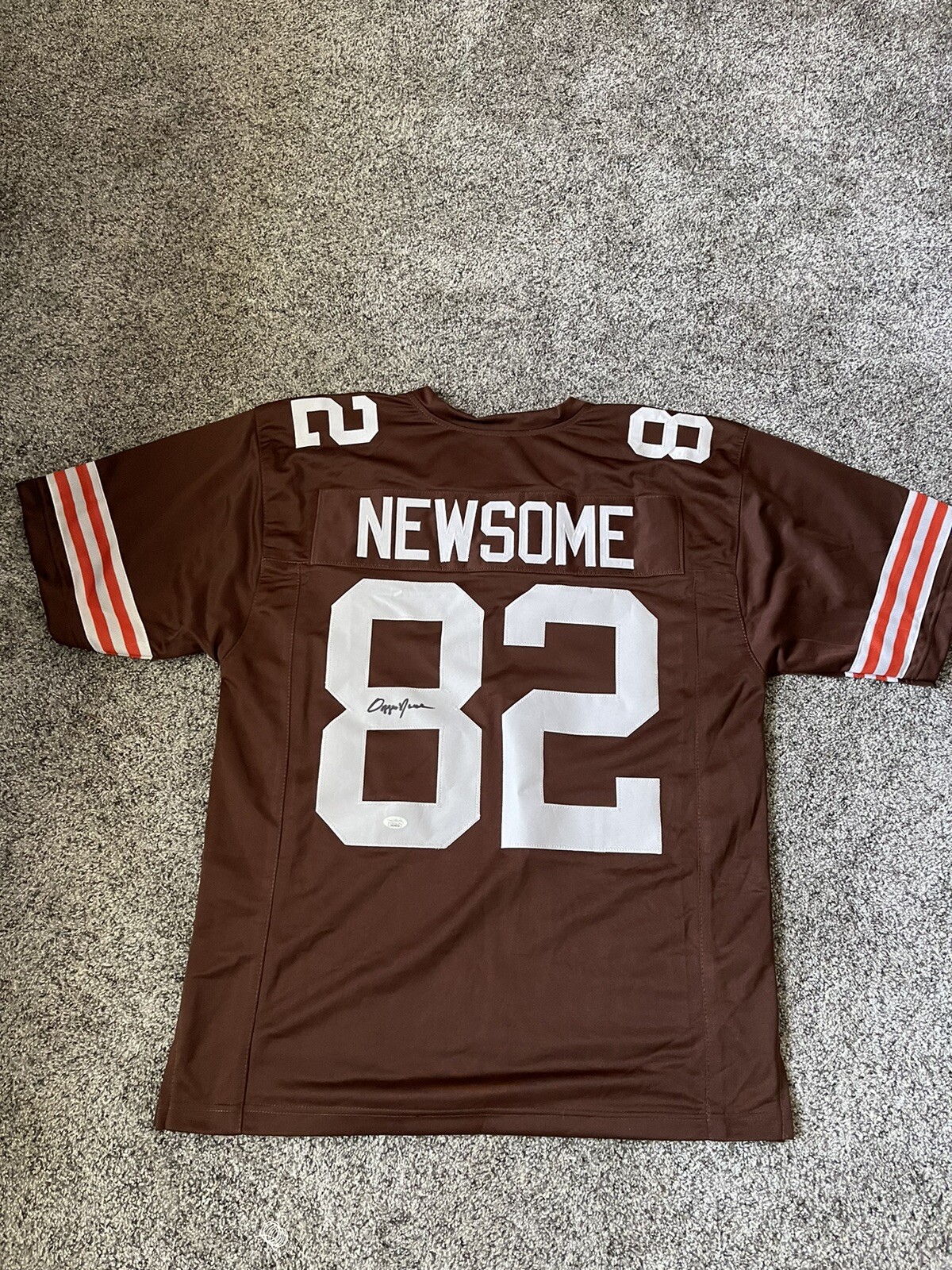Ozzie Newsome Autographed Signed Cleveland Browns BROWN CUSTOM JERSEY JSA 