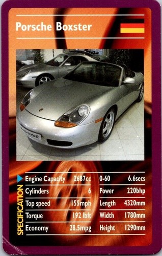 2002 Top Trumps/Wining Moves SPORTS CARS (you pick) USED cards Free Shipping - Picture 19 of 31