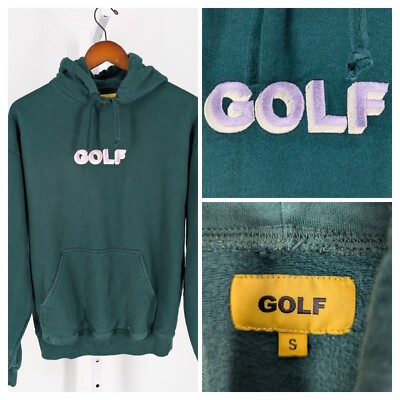 Golf Wang Forest Green Lavender Embroidered Logo Hoodie Small Peru