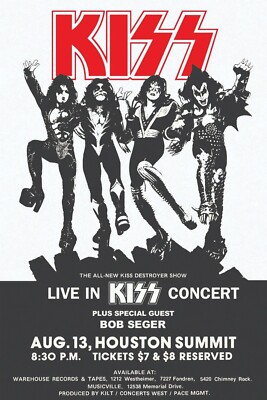 KISS CONCERT POSTER QUALITY PHOTO PAPER/CANVAS R442 | eBay