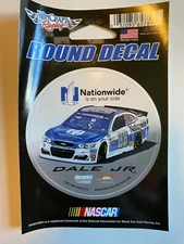Dale Earnhardt Jr. 2017 Nationwide Round Vinyl Decal 3" x 3" NASCAR