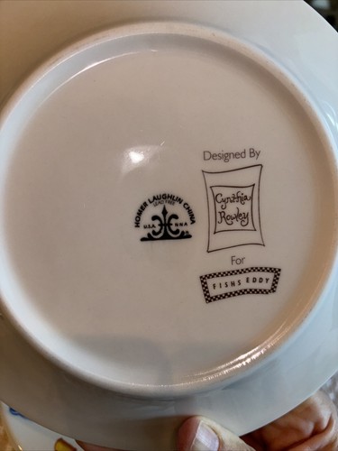 "Juego de 12 Cynthia Rowley para peces Eddy Homer Laughlin China 8""" - Imagen 8 de 8