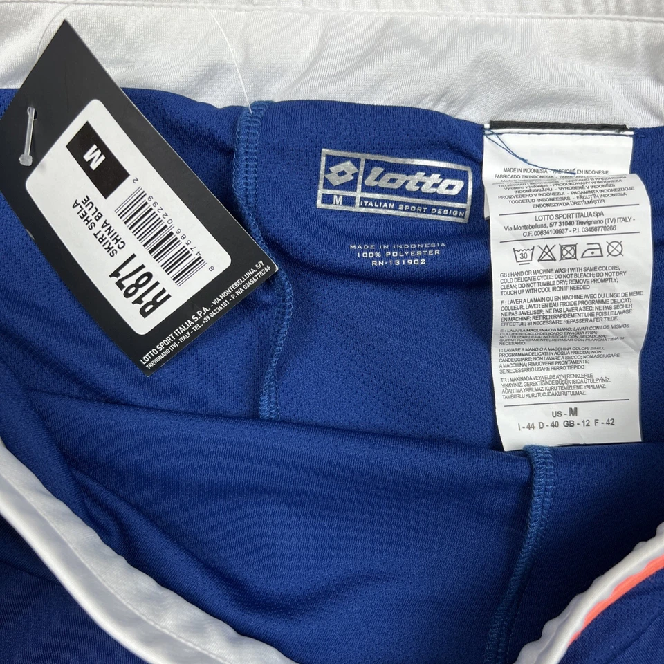 Lotto Tennis Skirt Sheila China Blue Deep Dry Tech Built In Short Women's Size M - Image 3 of 4