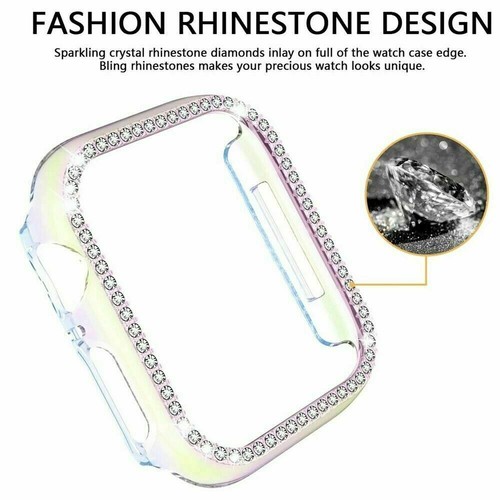 Bling Screen Protector Case Bumper Cover For Apple Watch Series 8 7 6 5 4 3 2 1 - Picture 6 of 17