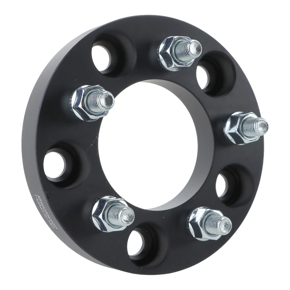 4Pcs Wheel Spacers 1" 5x5"to 5x4.5" M12x1.5 82.5mm Black Foto 3 de 4