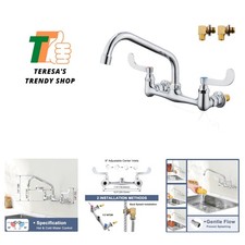 Adjustable 360-Degree Swivel Faucet for Kitchen, Laundry, and Utility Use