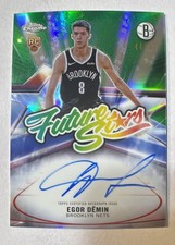 2025-26 Topps Chrome - Future Stars Auto Egor Demin #FS-ED Green Refractor /99