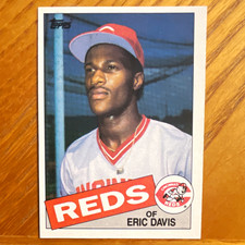 Topps 1985 Topps Eric Davis Rookie [Base] #627 Cincinnati Reds Card. rookie card picture