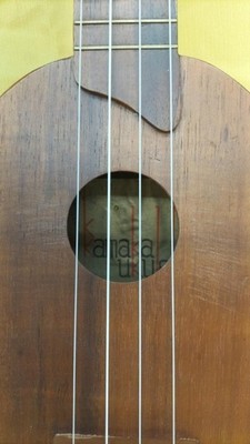 Kamaka Pineapple Soprano Ukulele Vintage 1960s Gold Label All Koa