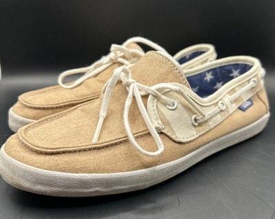Van s Chauffette Surfer Women s Shoes Sz 5.5 Tan Brown Off The Wall Ultracush