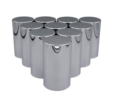 10Pcs Lug Nut Covers 33mm Threaded Chrome ABS Plastic Lug Replaces # TNUT-F2L