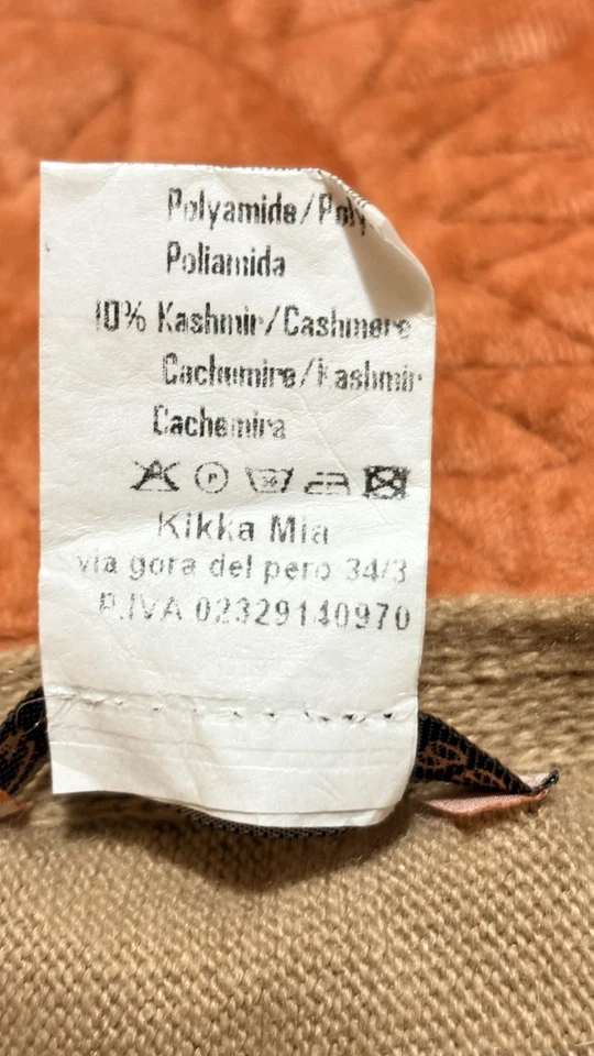 Cárdigan de colección G-YSUAL 1988 Italia mezcla de lana cachemir botón chal envolvente camel Foto 4 de 4