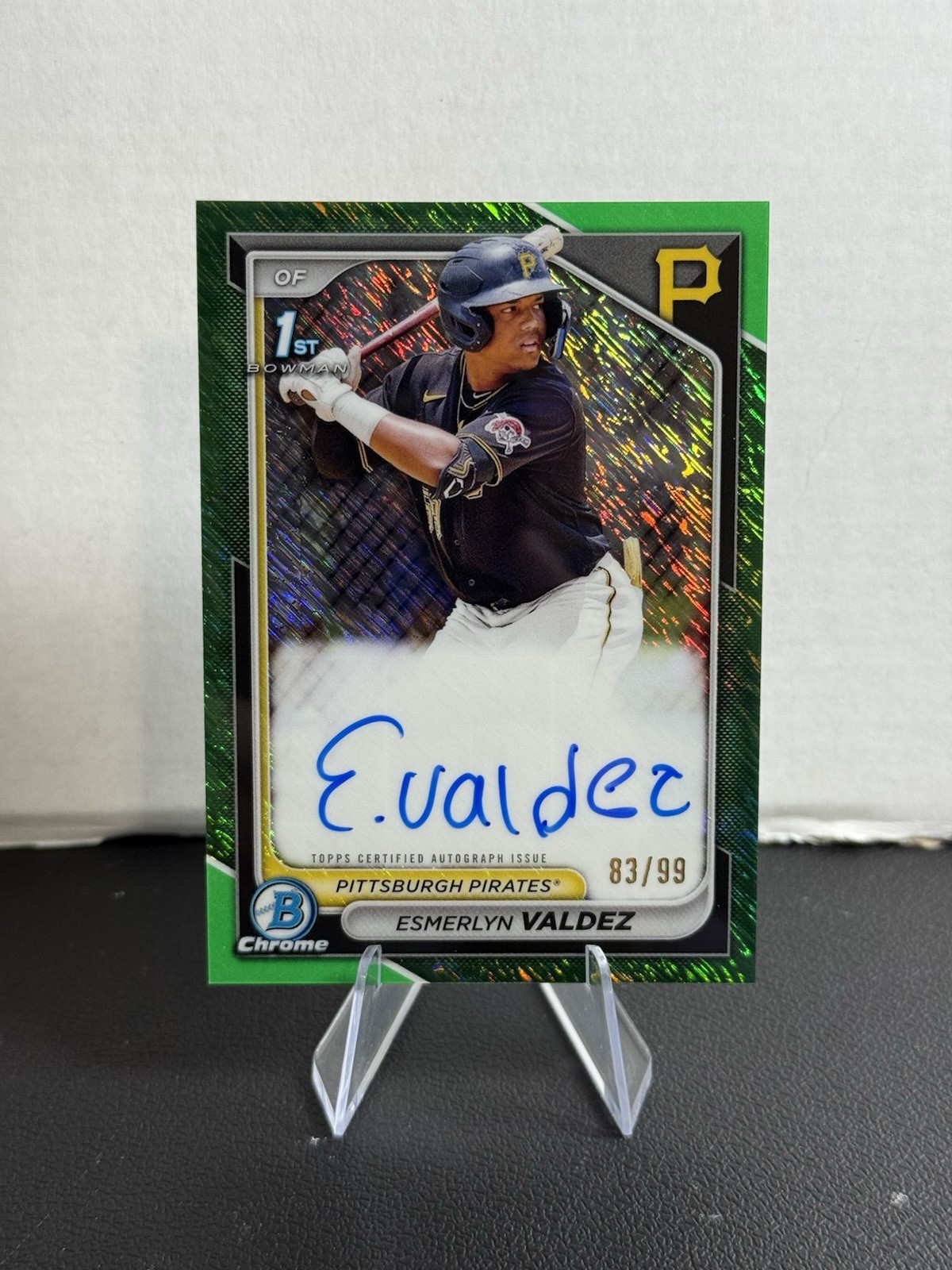 2024 Bowman - Chrome Prospect Auto Esmerlyn Valdez #CPA-EV Green Grass /99
