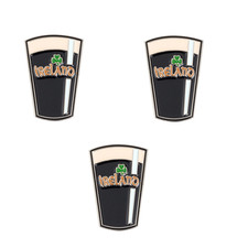 3x Ireland Stout Guinness Drink Pint Enamel Pin Brooch Button Free Gift Bag