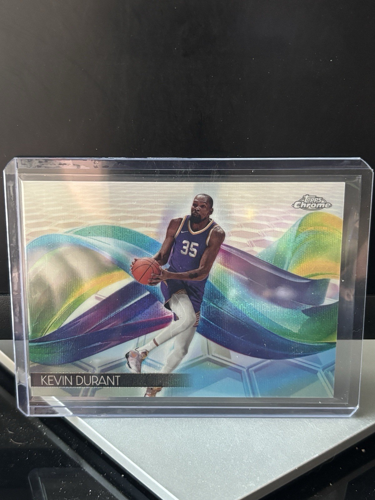 Kevin Durant #H-2 Basketball Cards 2024 Topps Chrome Helix trading card — raw and PSA graded price guide