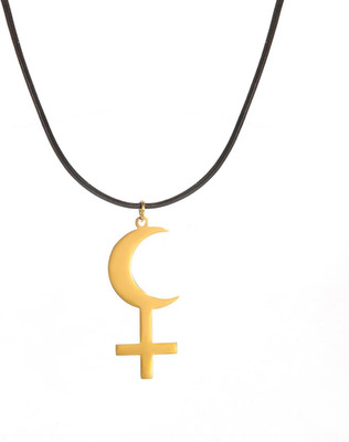Schwarzer Mond Lilith Göttin Symbol Halskette für Frauen Gothic Lilith Göttin Si