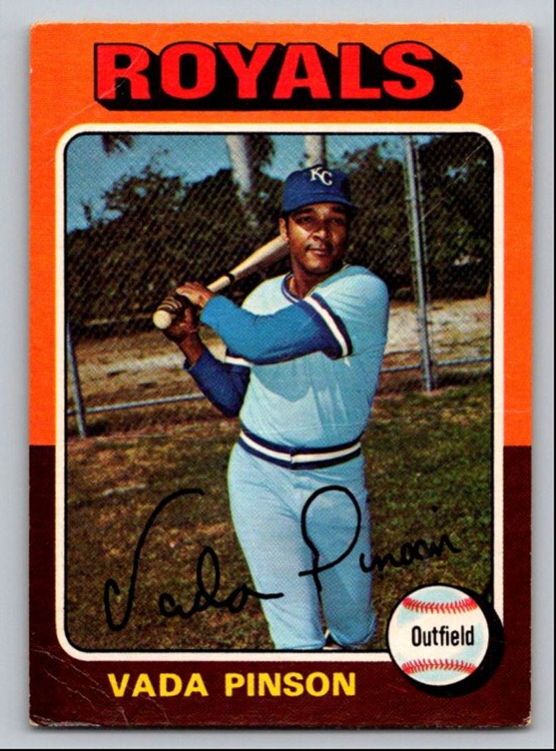 1975 O-PEE-CHEE BASEBALL VADA PINSON KANSAS CITY ROYALS #295