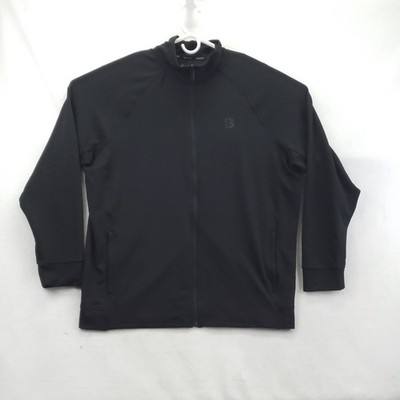 V12 V122021-JK10 ブラックジャケット Bench Track Jacket Mens XL Black Textured Full Zip Athletic