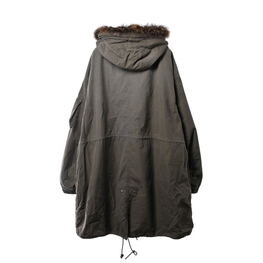VISVIM SIX-FIVE FISHTAIL PARKA with coyote fur, mod coat, size 5